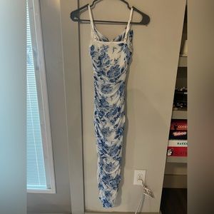 Floral blue and white dress